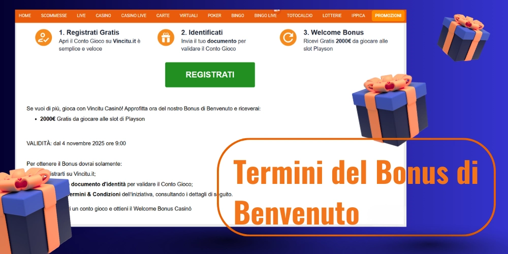 Termini del Fivebet bonus di benvenuto